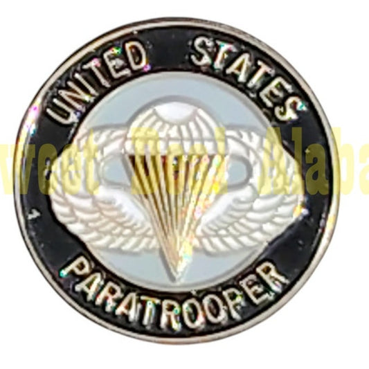 Army Paratrooper Hat, Lapel Brooch Novelty Collectors Pin 1"D