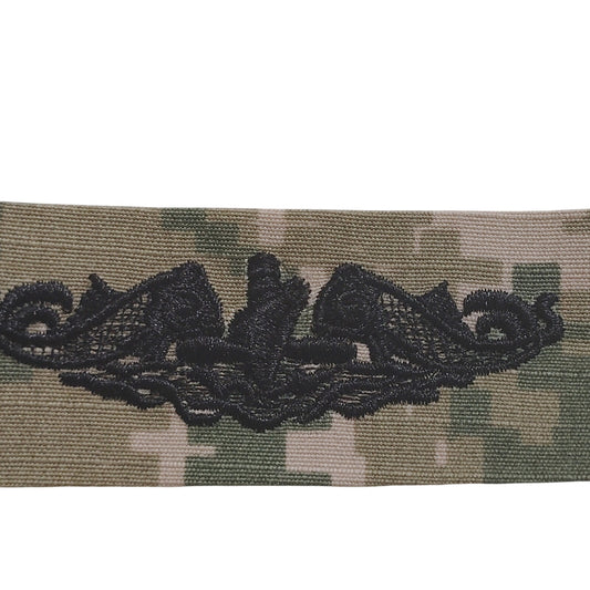 U.S. Navy Submarine Warfare Dolphins Tape – NWU Type III – 7.5" × 1" TE Sew-On