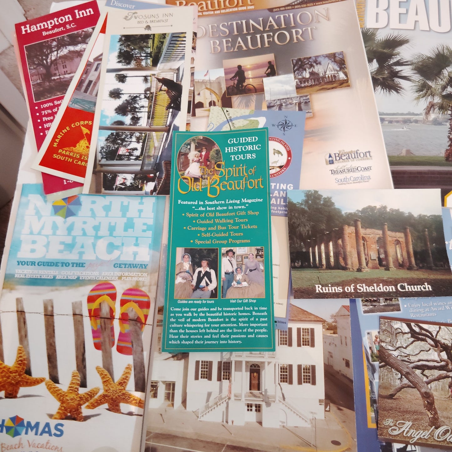 South Carolina Travel Ephemera: Beaufort, Columbia, Lowcountry Guides 2010s 5 lb