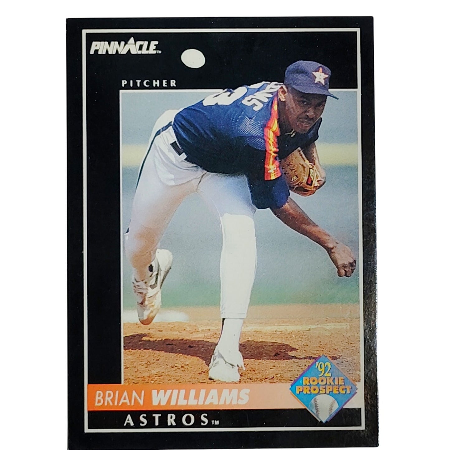 1992 Pinnacle Brian Williams Card #540 Houston Astros Rookie Prospect P VG/EX