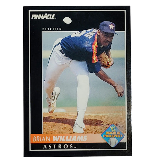 1992 Pinnacle Brian Williams Card #540 Houston Astros Rookie Prospect P VG/EX
