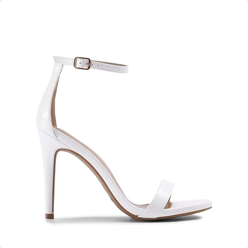 Women's Karrie High Stiletto Pump Heeled Sandals, White, 6.5B077Y5FKBM 196020385675