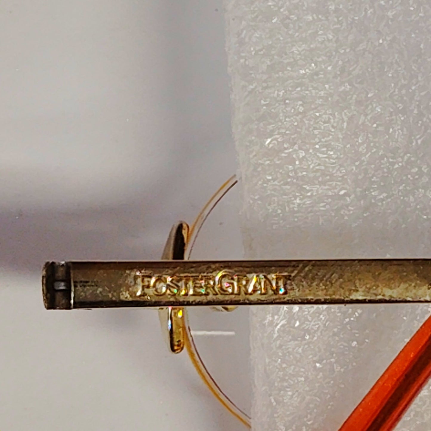 VTG Foster Grant Rimless Reading Glasses +3.00 HO0405 Oval Gold‑Tone Frame