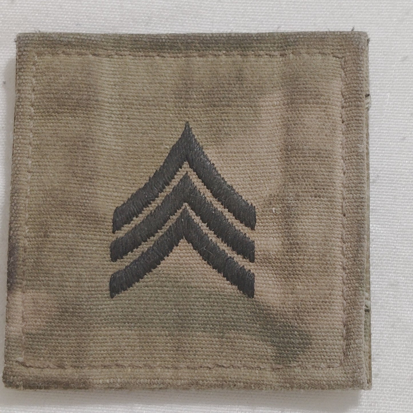 U.S. Army Sergeant SGT Patch E-5 – OCP Scorpion W2 – 2" × 2" Hook (-N-Loop) Device