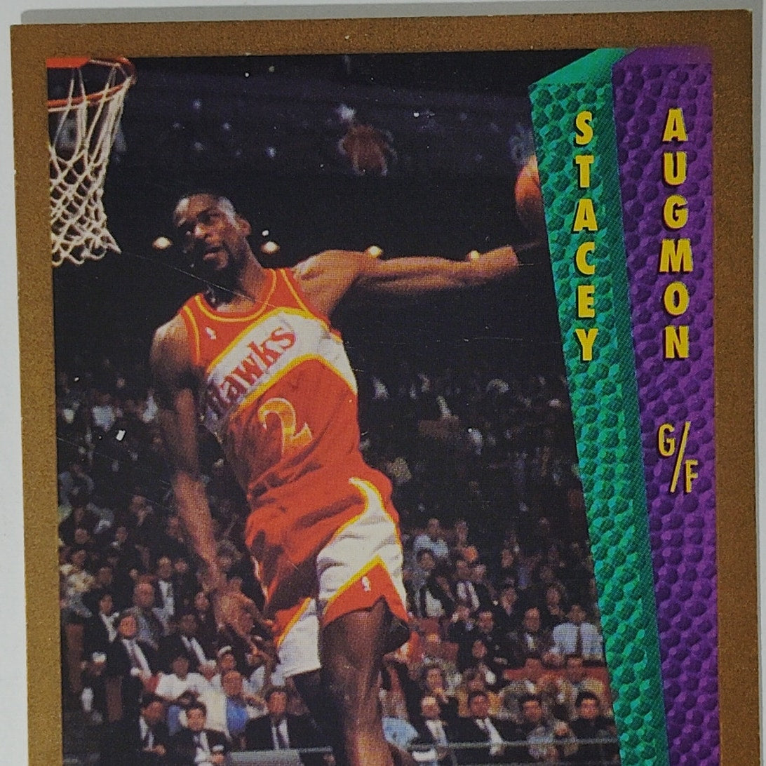 1992–93 Fleer Stacey Augmon #295 – Slam Dunk – Atlanta Hawks – G/F