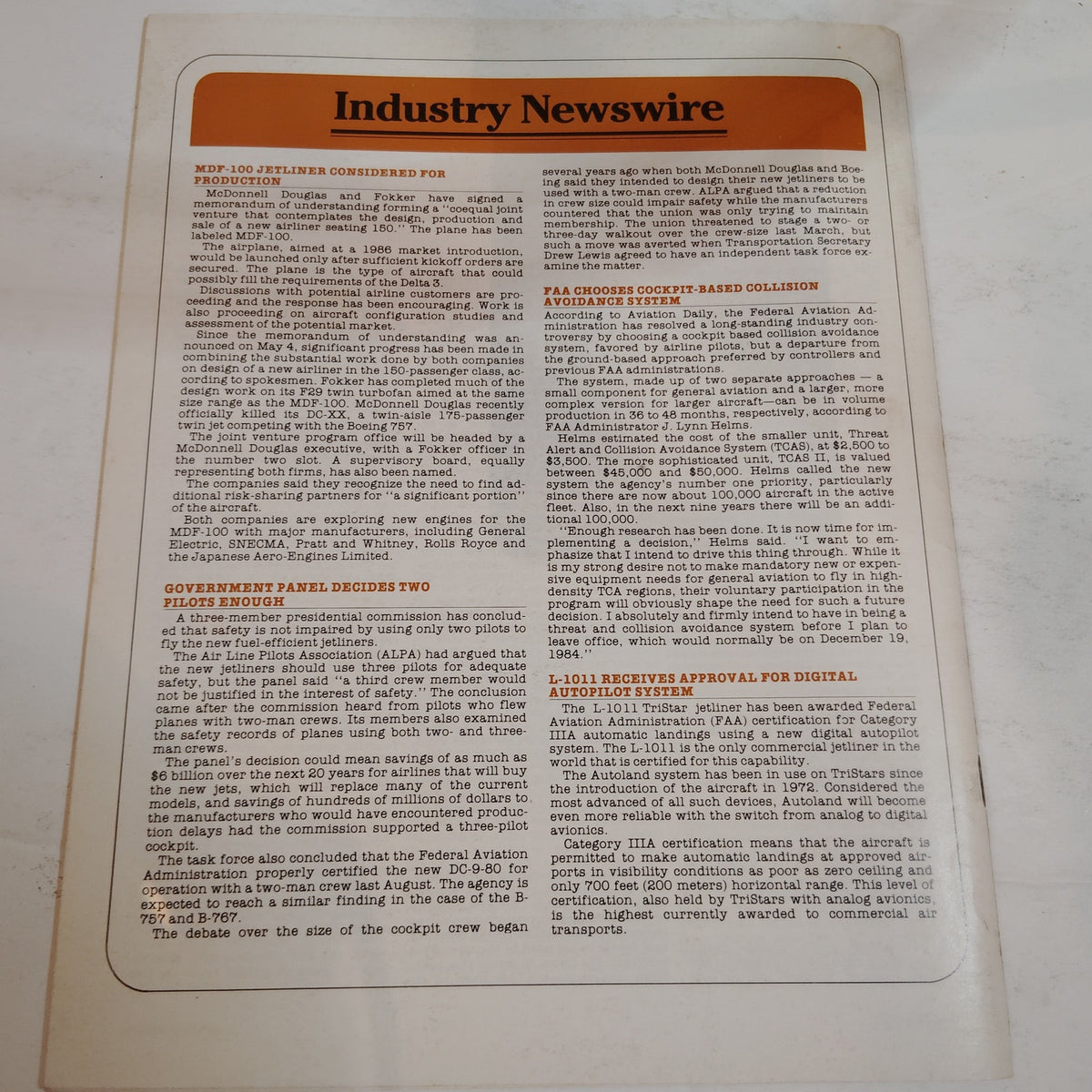 Vintage Delta Digest Magazine August 1981 - Pre-Owned Aviation Publication