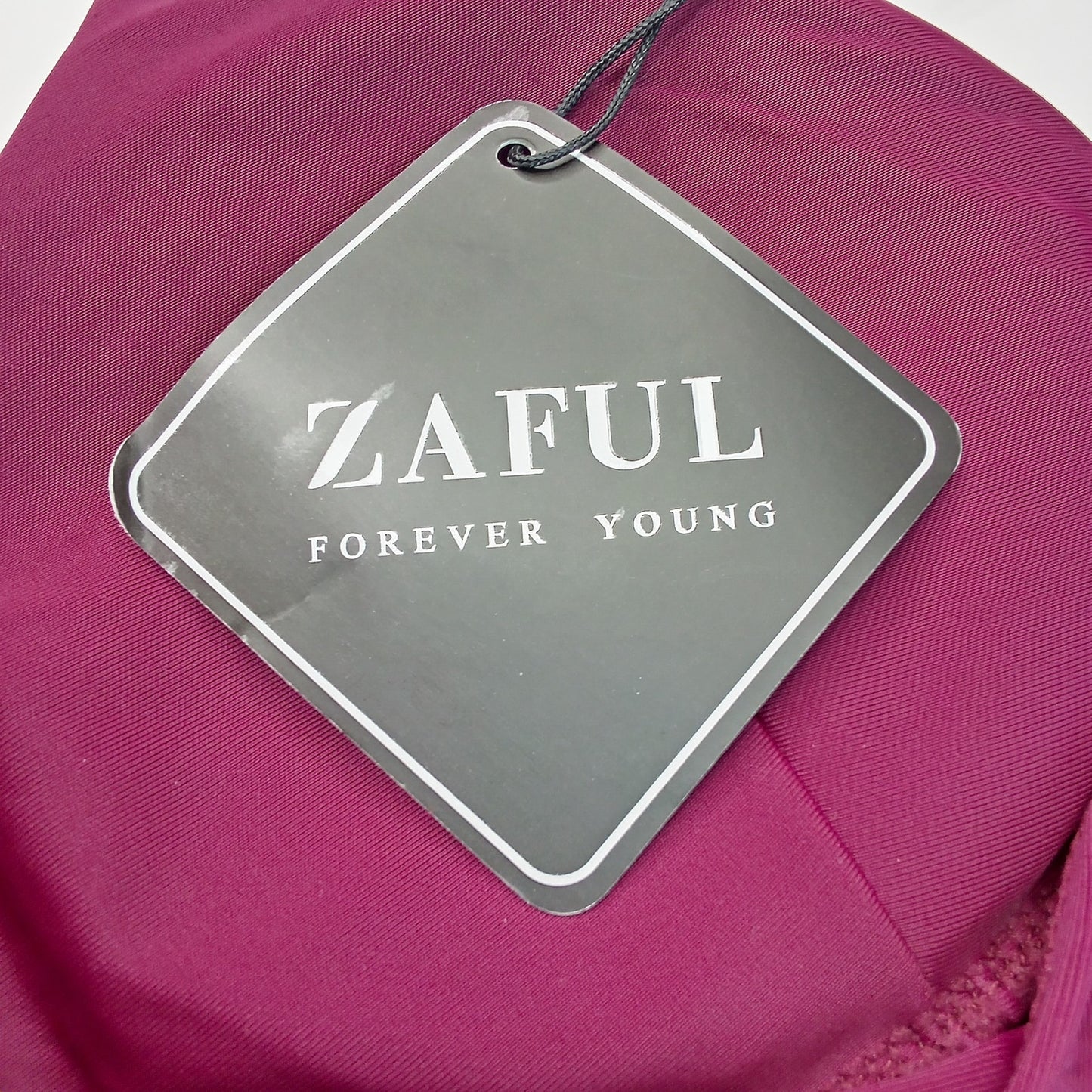 Zaful Burgundy Braided Criss Cross Triangle Bikini Top LRG (US 8) Adjustable NWT