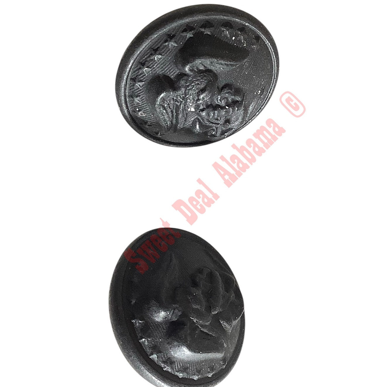 2-PK Waterbury Button Company- USMC Screw Post Buttons for Service Caps, 5/8"D