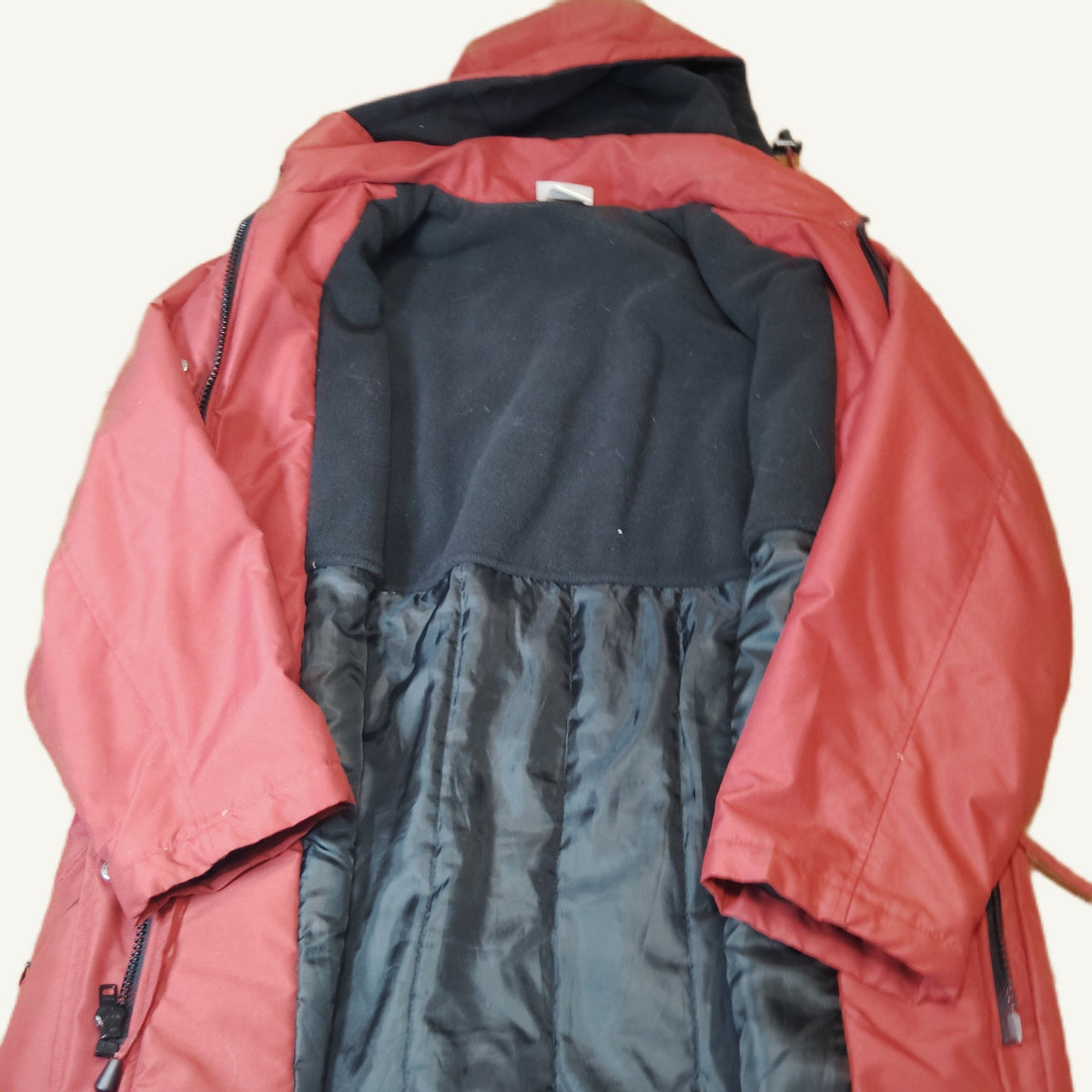 Blair L Red Insulated Hooded Parka Coat - Polyester Shell Winter Jacket