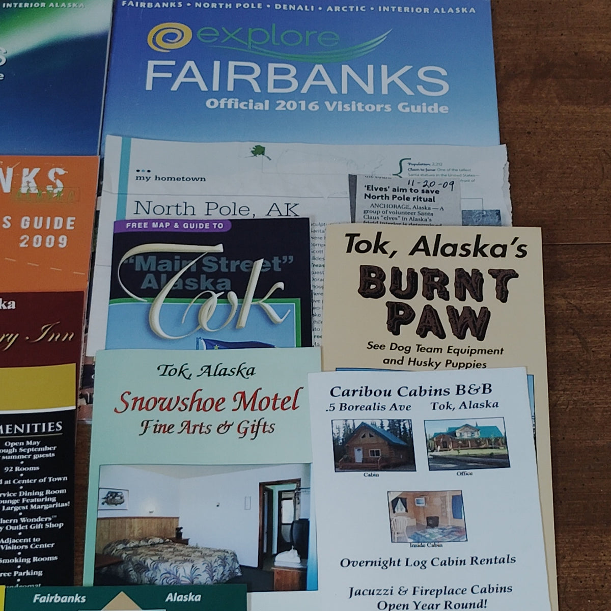 Fairbanks & Tok, Alaska Travel Brochures & Guides Lot (2009-2016)