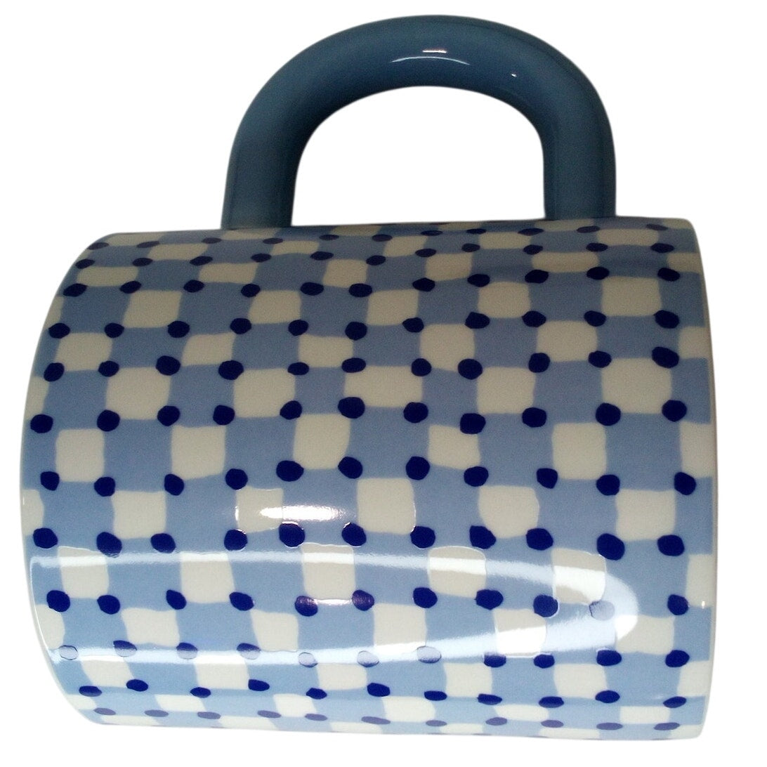 16oz Stoneware Checker Love You Dad Mug – Room Essentials Blue  w/ Large Handle