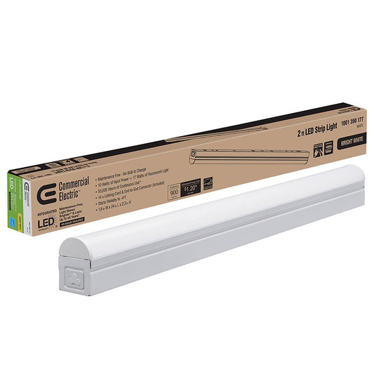 Commercial Electric 2 ft. Plug-in Integrated LED Linkable Strip Light