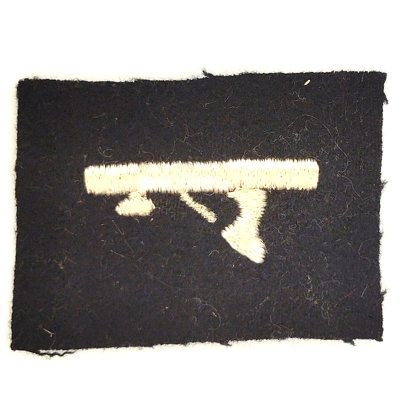 Vintage US Navy Patternmaker PM Striker Patch White on Black Felt Material