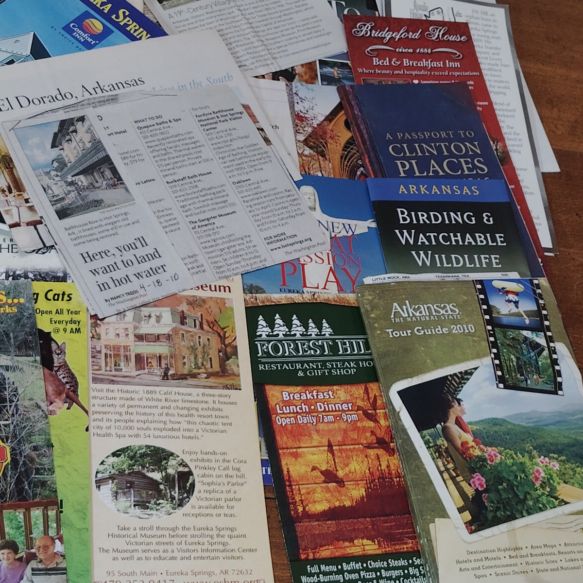 Vintage Arkansas Travel Ephemera Lot - Brochures, Maps, Guides - Pre-2010