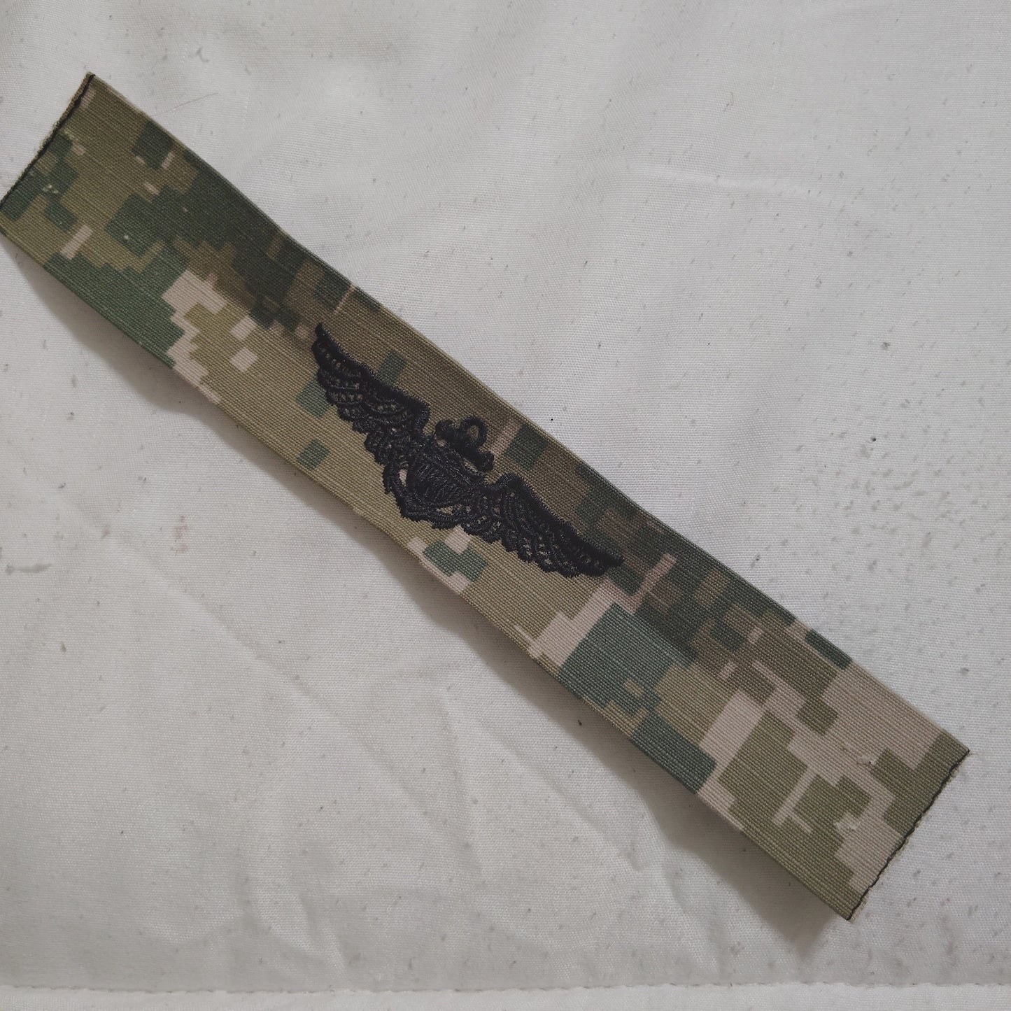 USN NWU Type III Aviator Specialty Badge Tape – Green Digital – Sew‑On