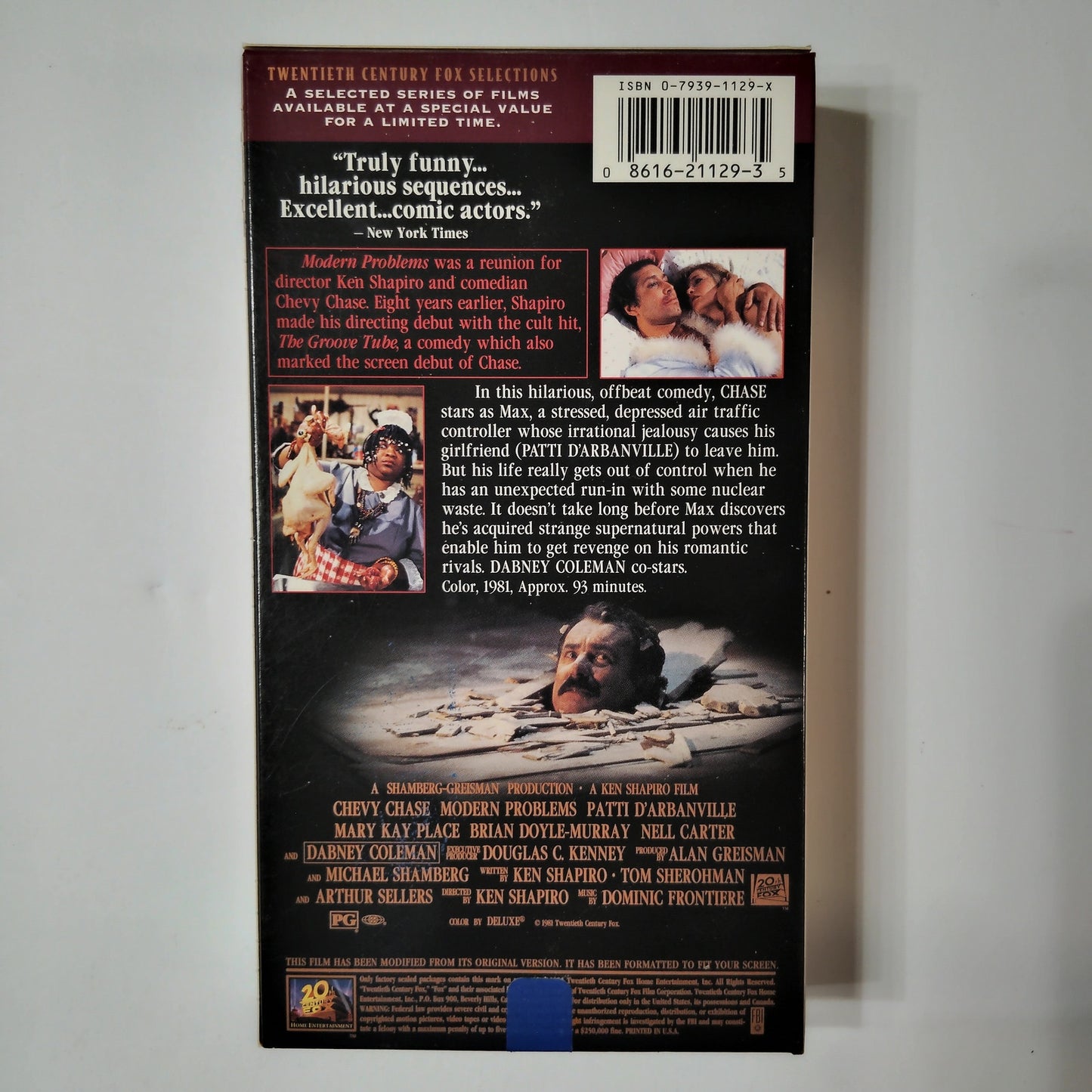 Modern Problems VHS 1981 Chevy Chase Dabney Coleman Fox Comedy Fantasy