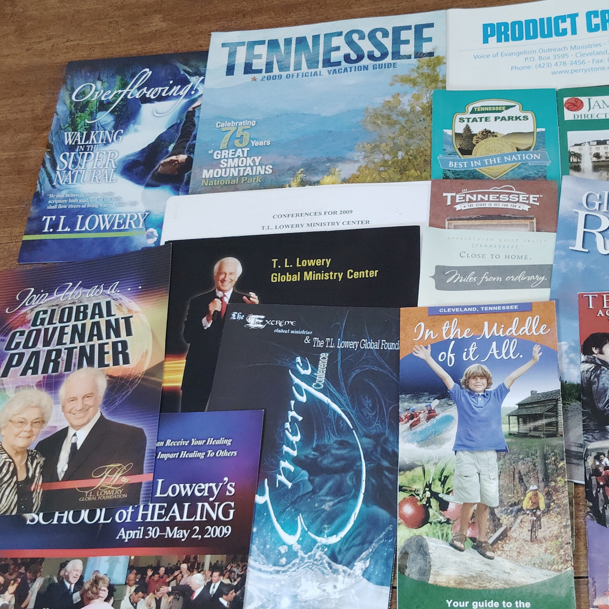 Cleveland TN Travel Ephemera Lot - Brochures, Guides & Catalogs from 2009