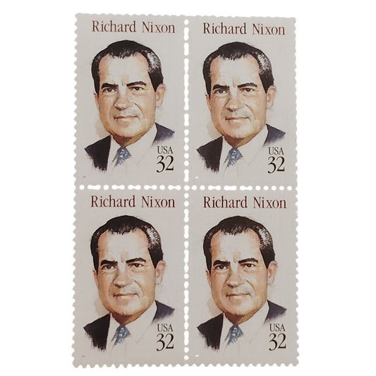 Block of 4 – 1995 USA 32¢ Richard Nixon MNH Scott 2955