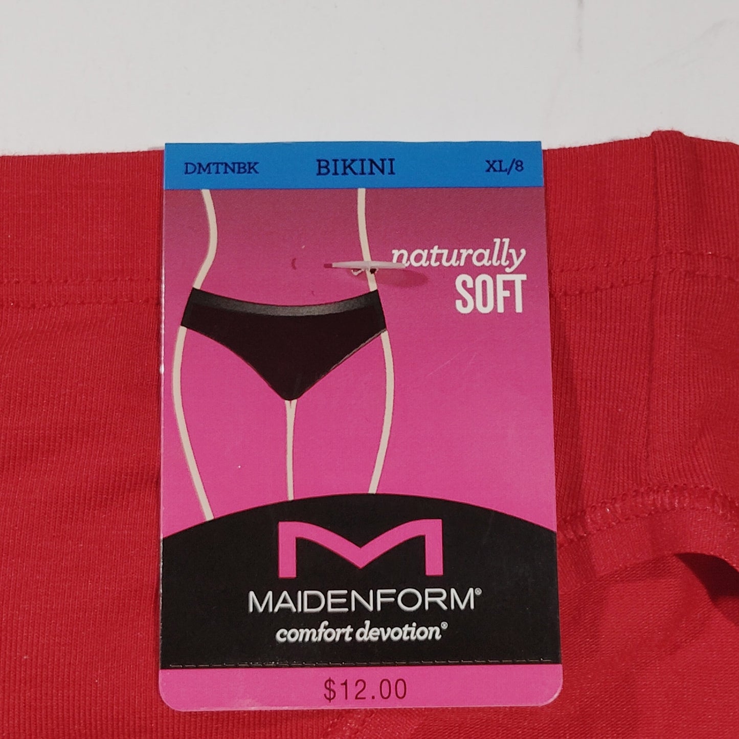 Maidenform Barely There Naturally Soft Bikini Panty – Dark Red – Size XL/8