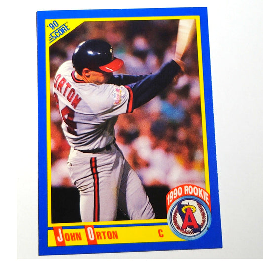1990 Score John Orton RC #582 California Angels Rookie Catcher MLB Baseball EX