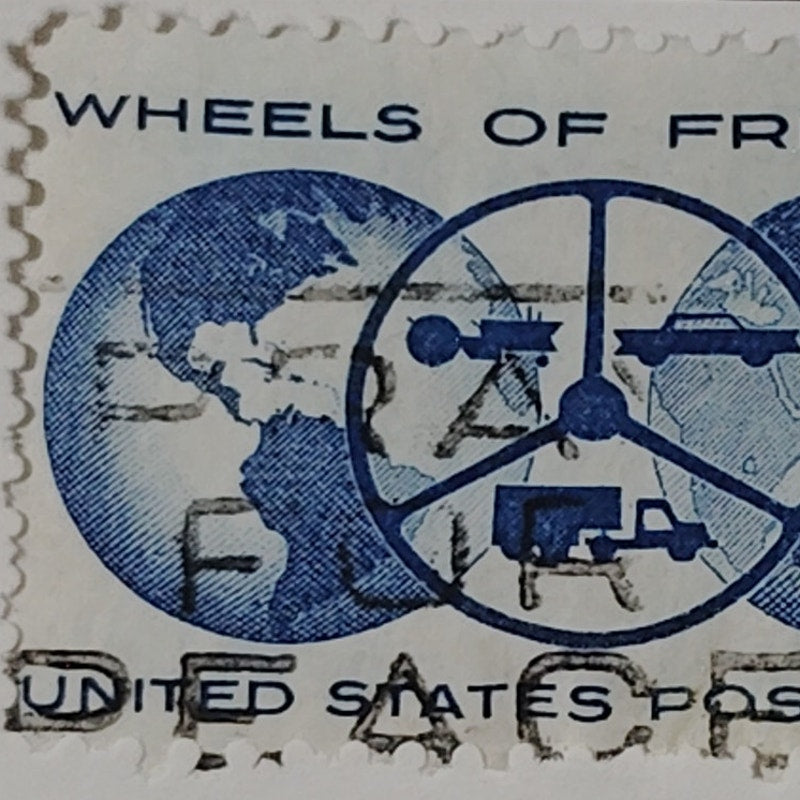 1960 Scott #1162 – 4¢ Wheels of Freedom / Automotive Industry Tribute – Canceled