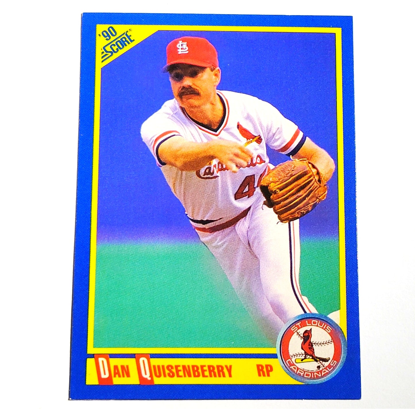1990 Score Dan Quisenberry #475 St. Louis Cardinals Relief Pitcher MLB Baseball EX
