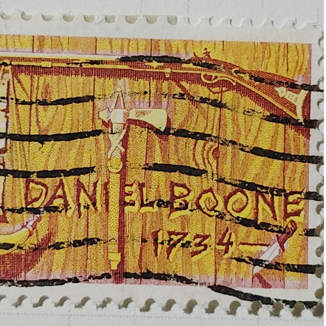 1968 US 6c Daniel Boone American Folklore Stamp #1357 Used Cancelled Vintage