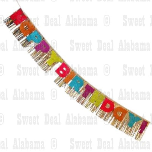 Spritz “Happy Birthday” Banner – Glitter Finish – 82" Length