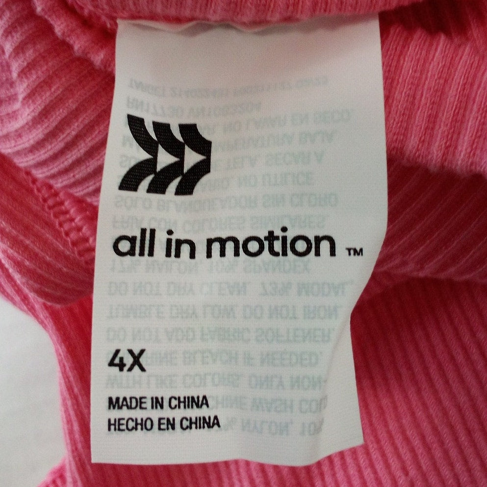 Women’s Rib Seamless Leggings – All in Motion Pink 4X