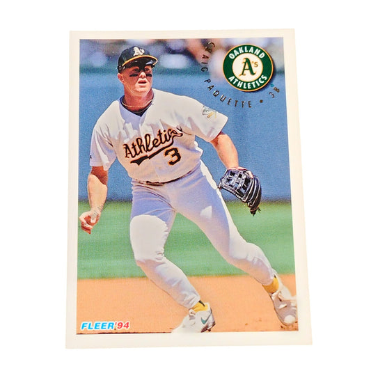 Craig Paquette Oakland Athletics (A's) #272 1994 Fleer Baseball Collector's Card