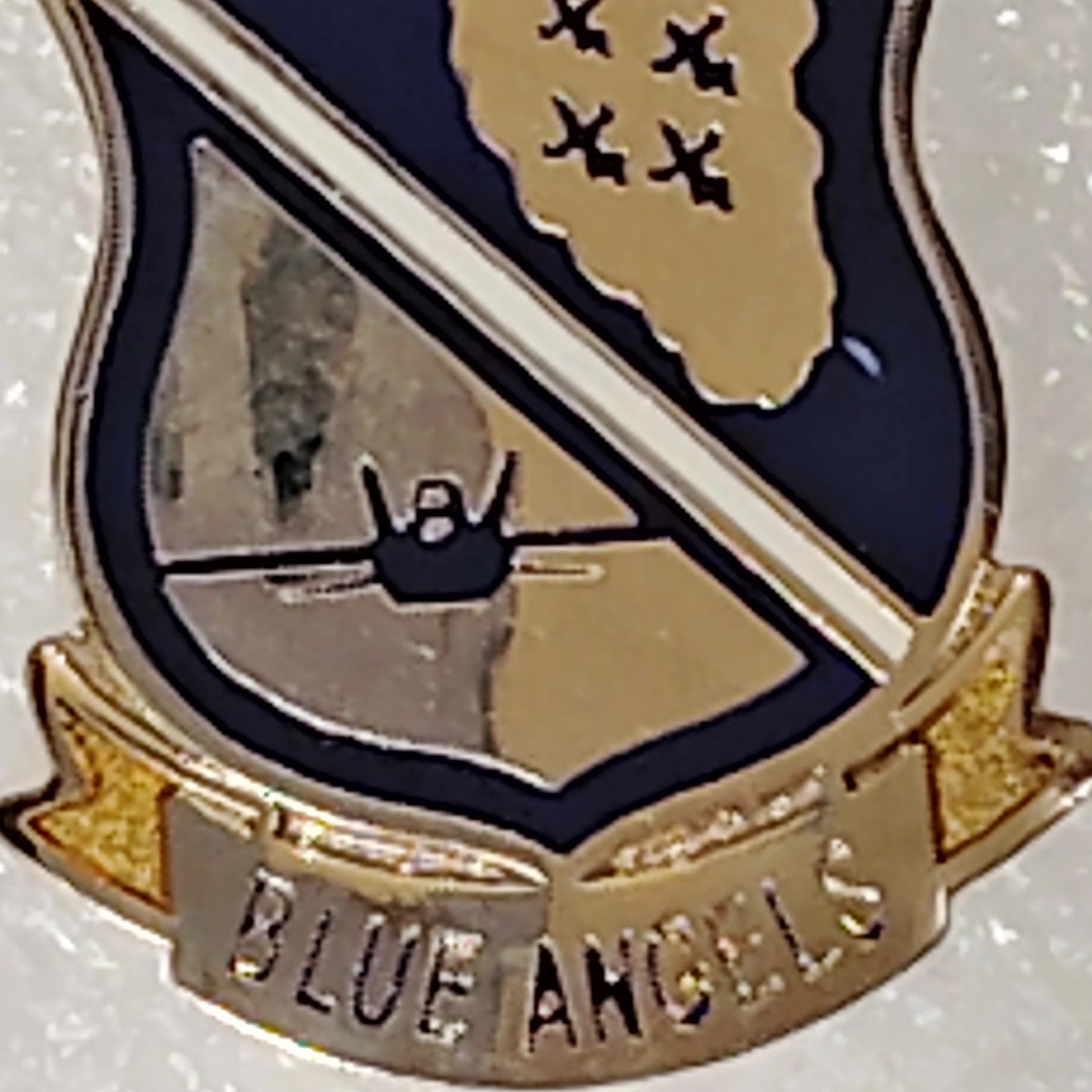 U.S. Navy Blue Angels Crest Novelty Hat/Lapel/Brooch Pin, Enamel Metal