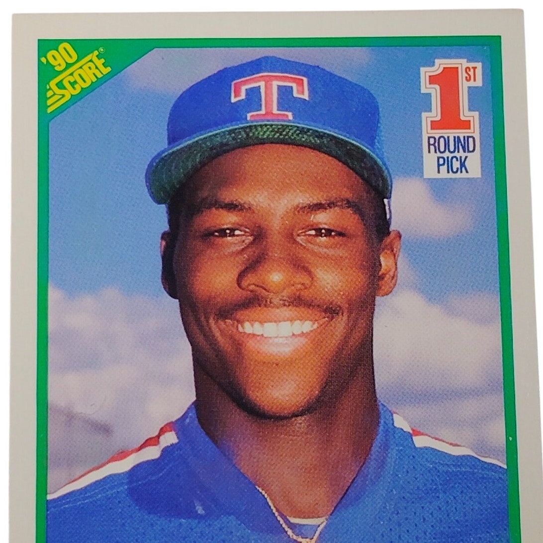 1990 Score Donald Harris #661 Texas Rangers 1st Round Pick OF Baseball Card NM