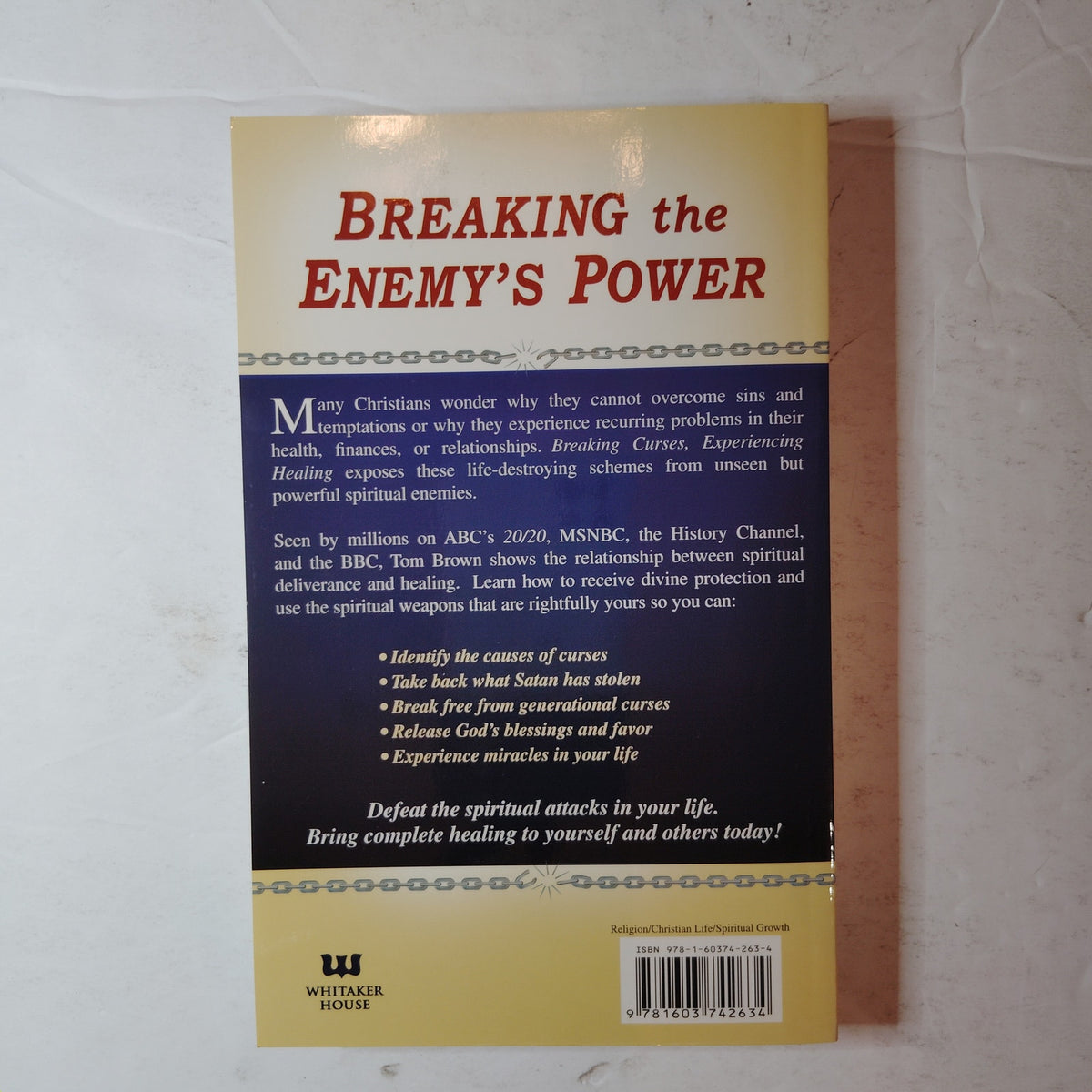 Breaking Curses, Experiencing Healing by Tom Brown Paperback Whitaker House