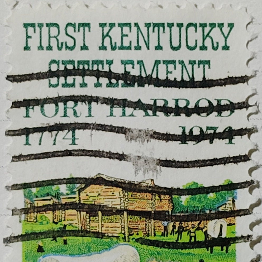 1974 U.S. 10¢ First Kentucky Settlement Stamp – Scott 1542 – Fort Harrod – Used
