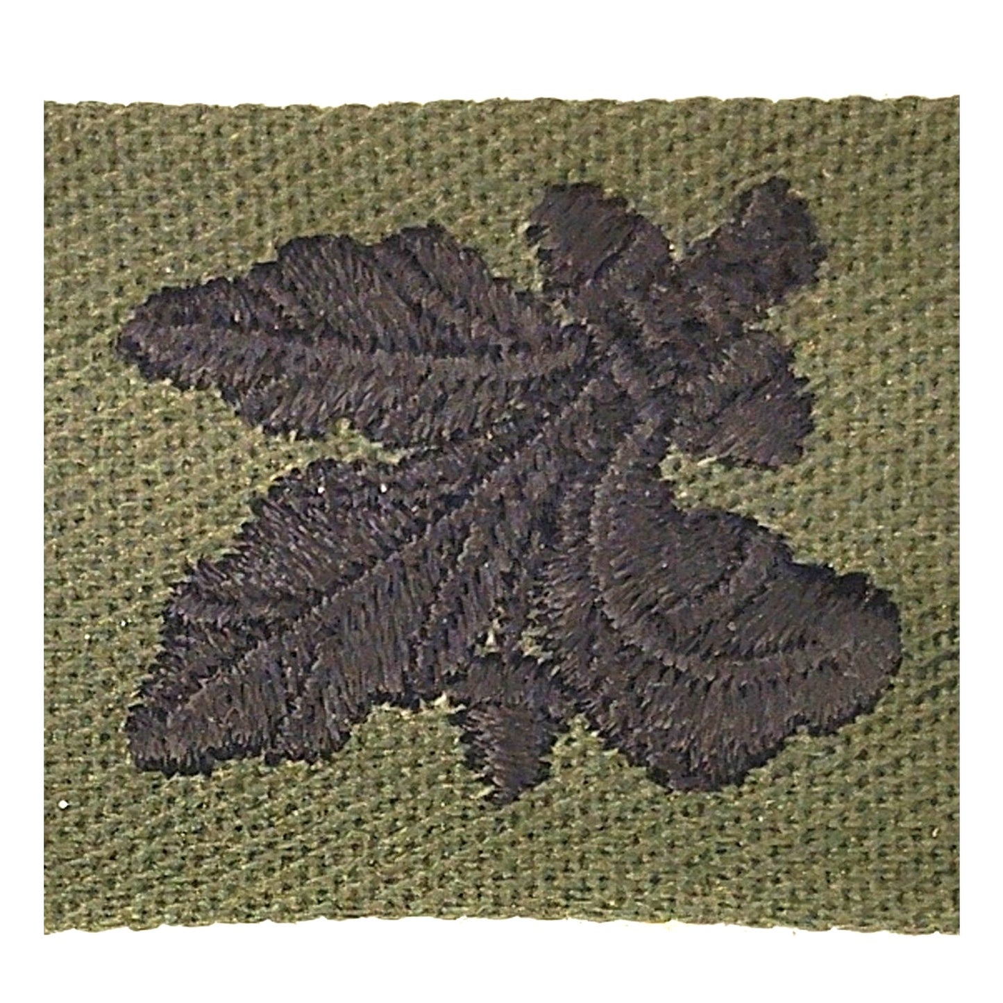 US Navy Supply Officer Collar Device Patch Black on ODG Folded Twill 3" × 1"