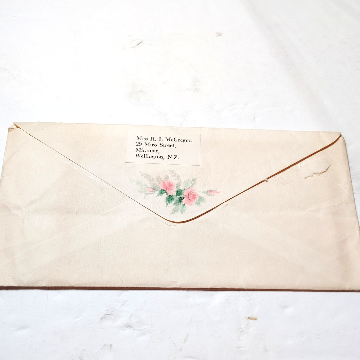 Vintage 1960s New Zealand Airmail Cover - 3c Puarangi & 15c Tiki Stamps to USA