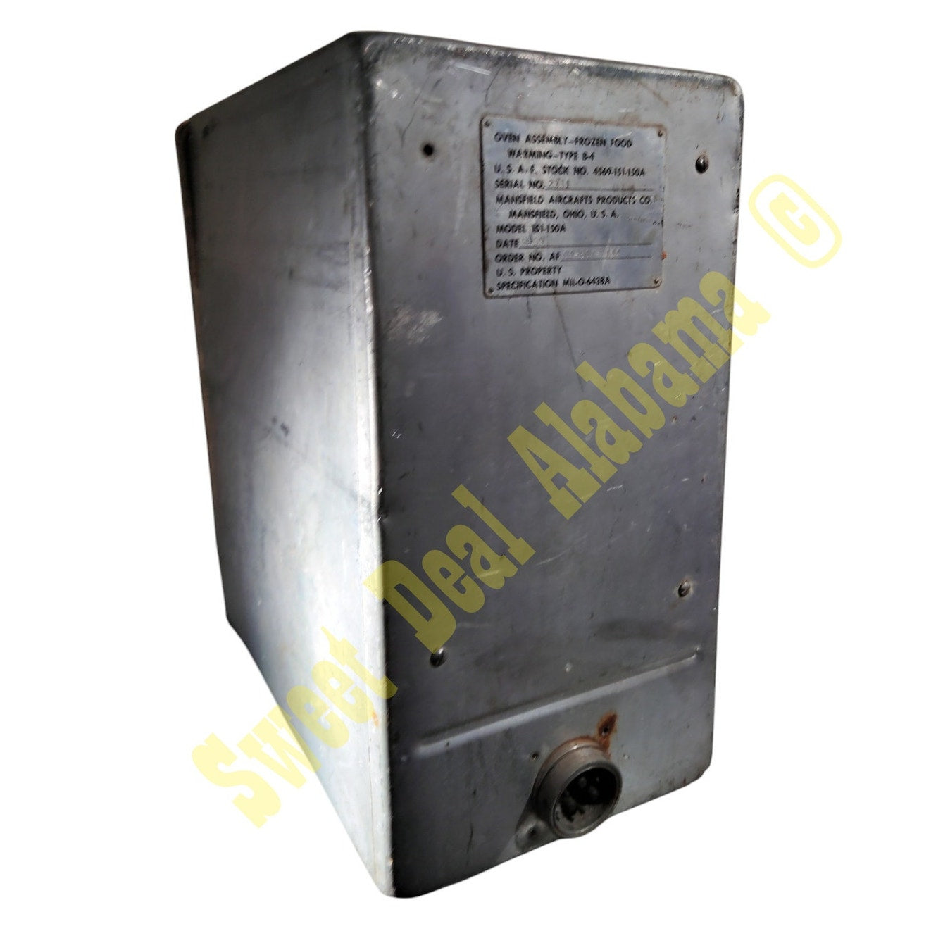 1960's Air Force Airplane Oven Assembly Box, Mansfield Aircrafts Products Co.