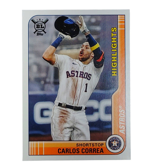 2021 Topps Big League #295 Carlos Correa Highlights Orange Astros SS - VG/EX