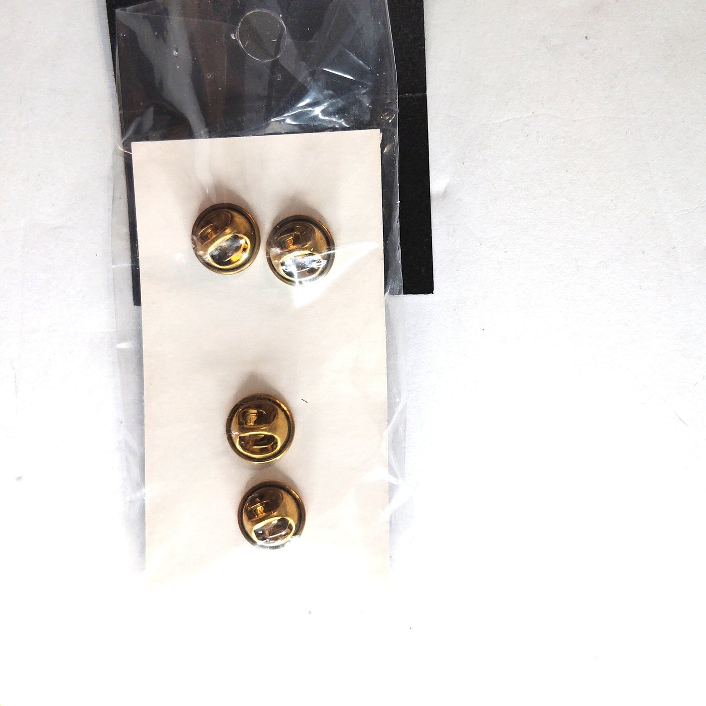 U.S. Army Enlisted Cavalry Novelty Hat Lapel Pin Set Gold Tone 1" Discs, NIP