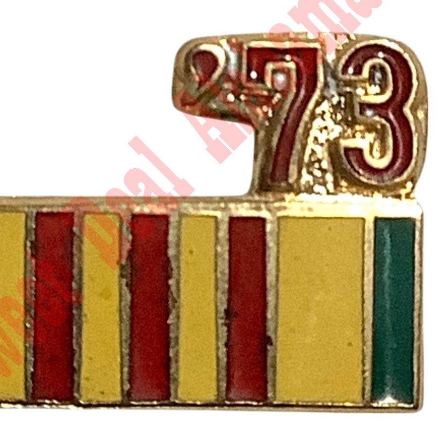 1973 Vietnam Service Ribbon- Hat, Lapel or Tie Pin 9/16"H x 7/8"W