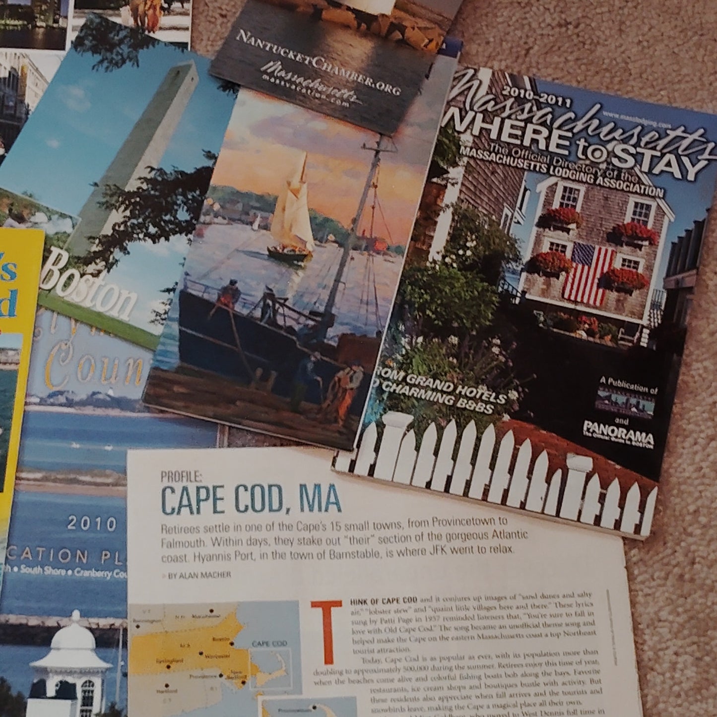 Vintage Massachusetts Travel Ephemera Lot 2010 Cape Cod Martha’s Vineyard 2.5 Lb