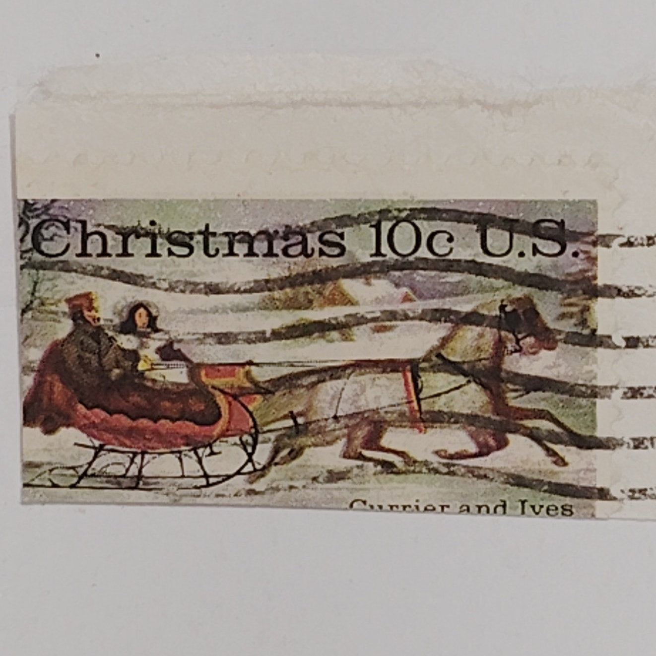 1974 Currier & Ives Christmas Stamps – 10¢  Lot of 5 Used – Scott #1551