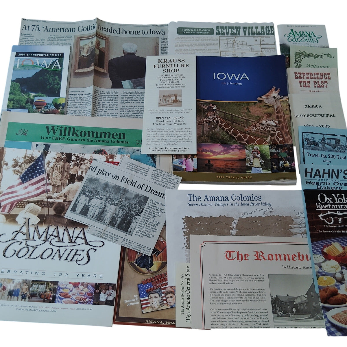 2005 Iowa Travel Ephemera Collection - Amana Colonies & Souvenirs