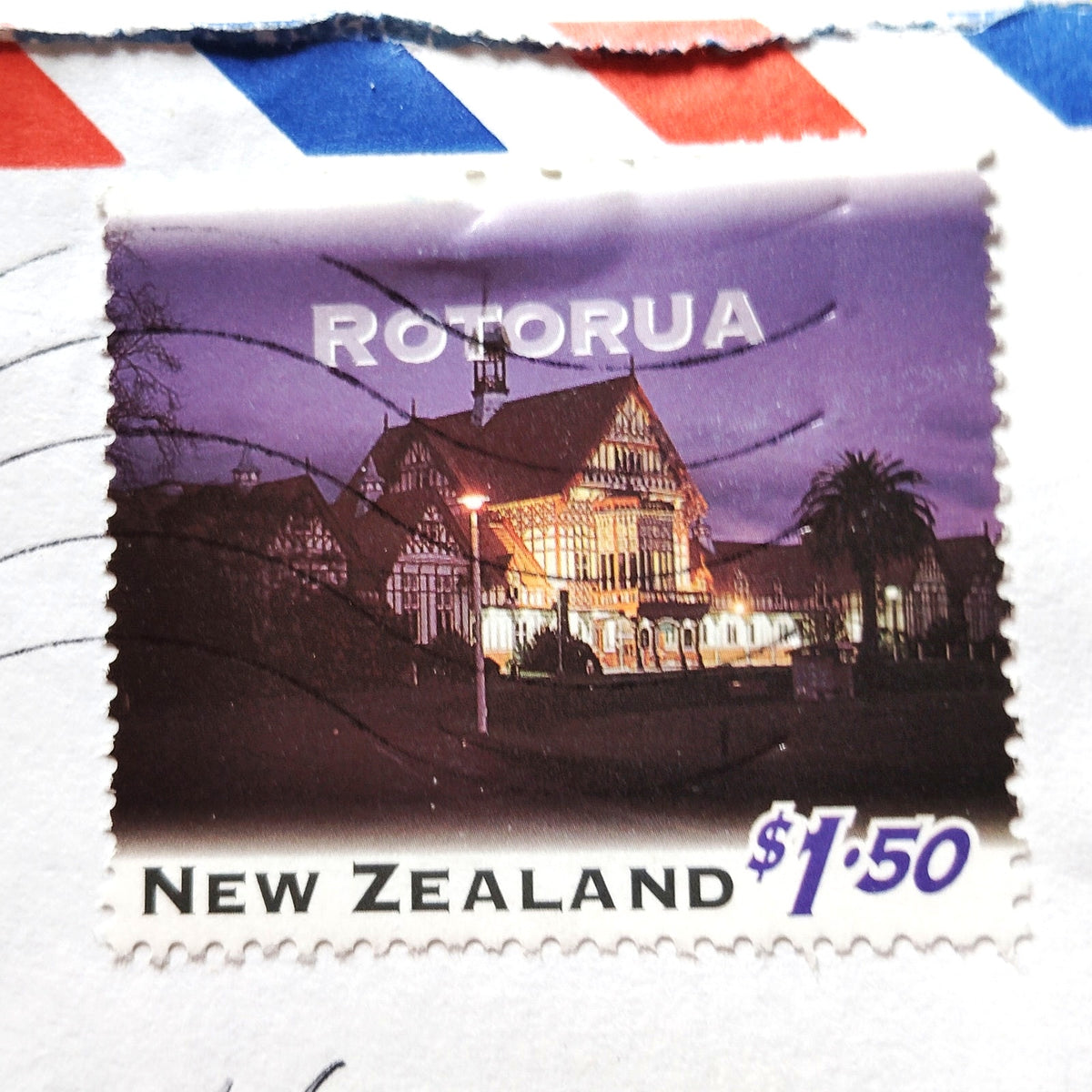 1995 New Zealand Rotorua $1.50 Airmail Cover Florida USA Par Avion Postmark