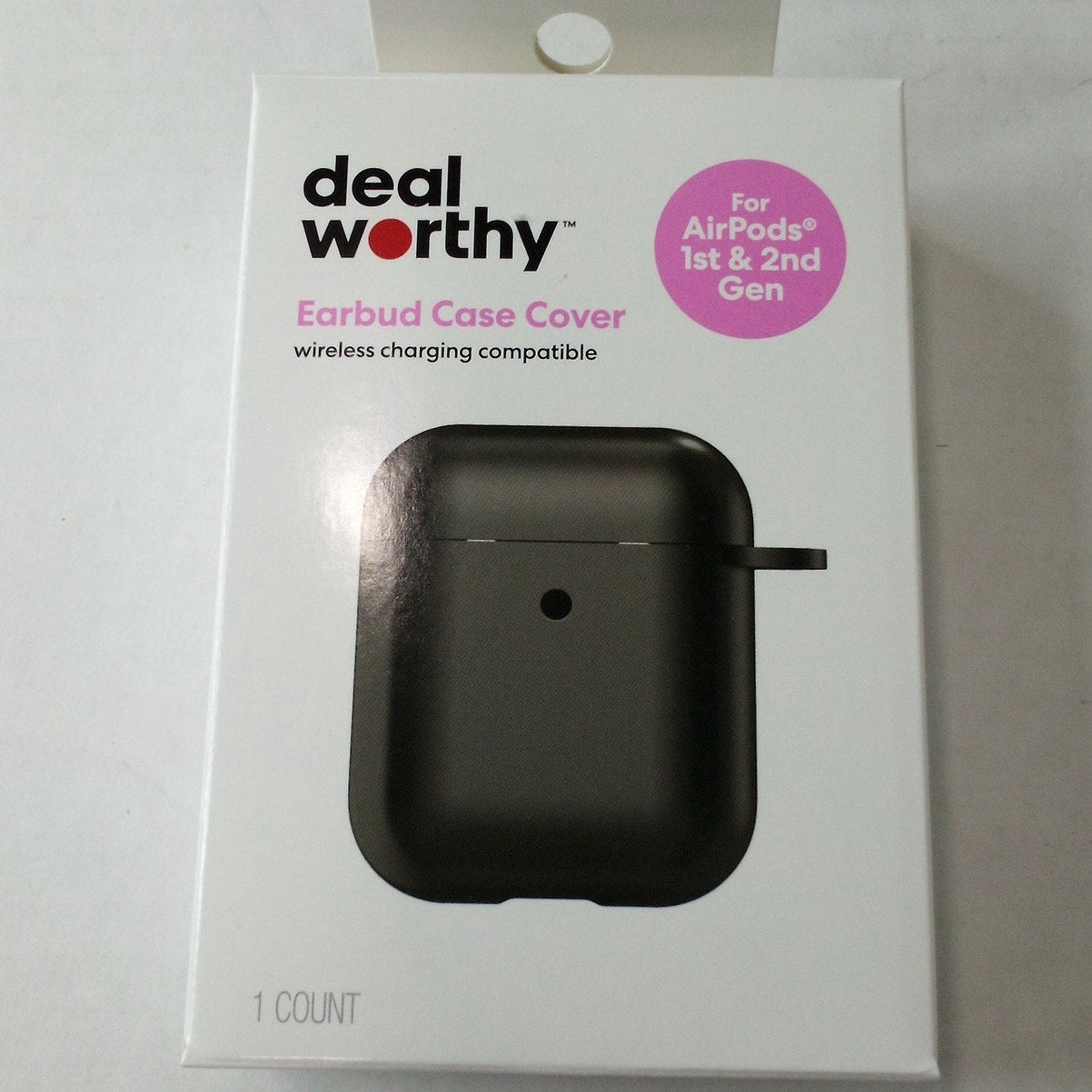Dealworthy Silicone Case Cover for AirPods (1/2 Generation) Case, Black