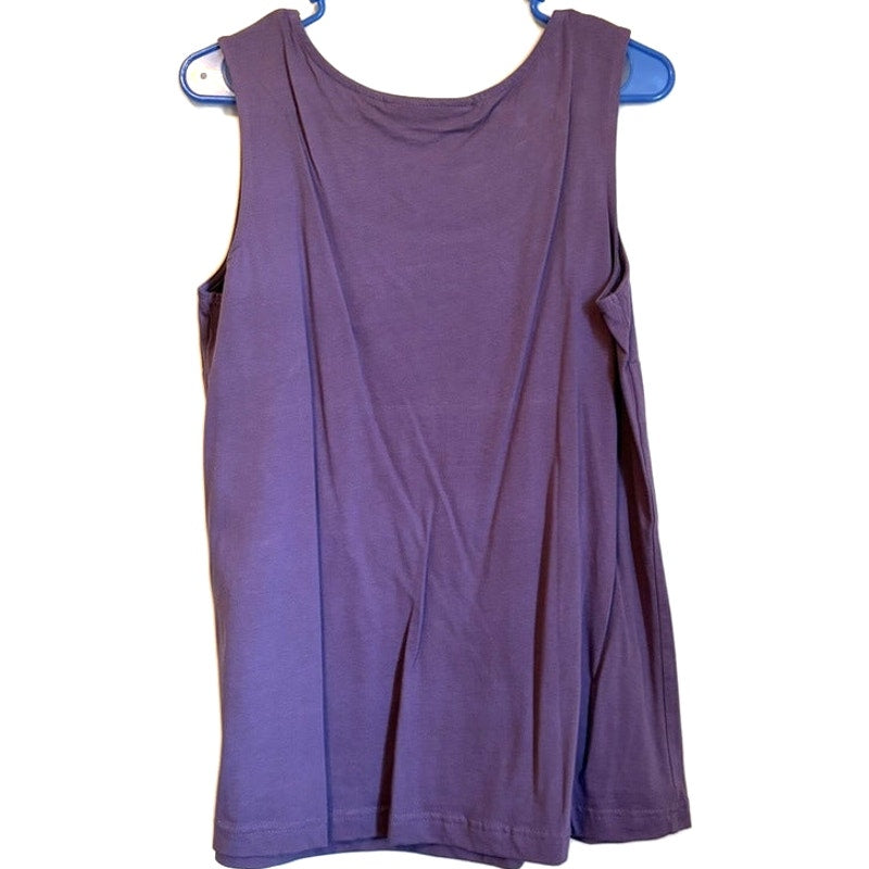 Roaman's Plus Size M Purple 2-Piece Tank Top & Lace Duster Cardigan Set