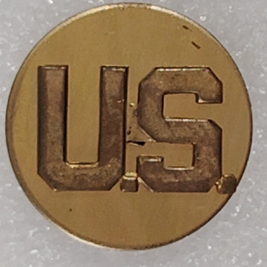 U.S. Army Enlisted Collar Disc "U.S." WWII‑Era Novelty Hat/Lapel/Brooch Pin