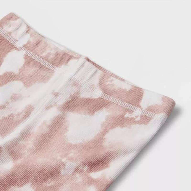 Grayson Collective Toddler Girls' Ribbed Leggings, Size 4T - Pink Tie-Dye, NWT
