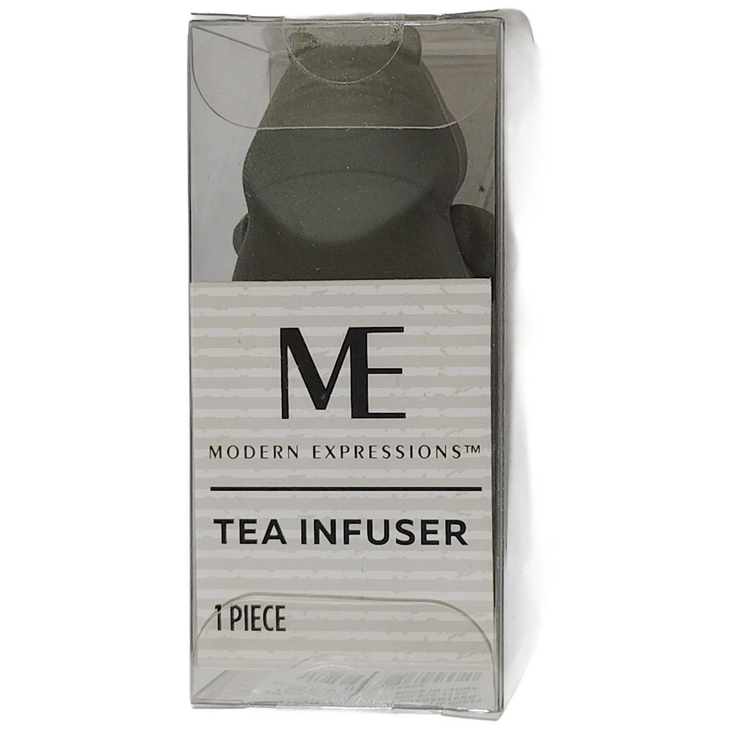 ME Modern Expressions Tea Infuser – Gray Hippopotamus – Silicone, 1.5" x 3" x 2"