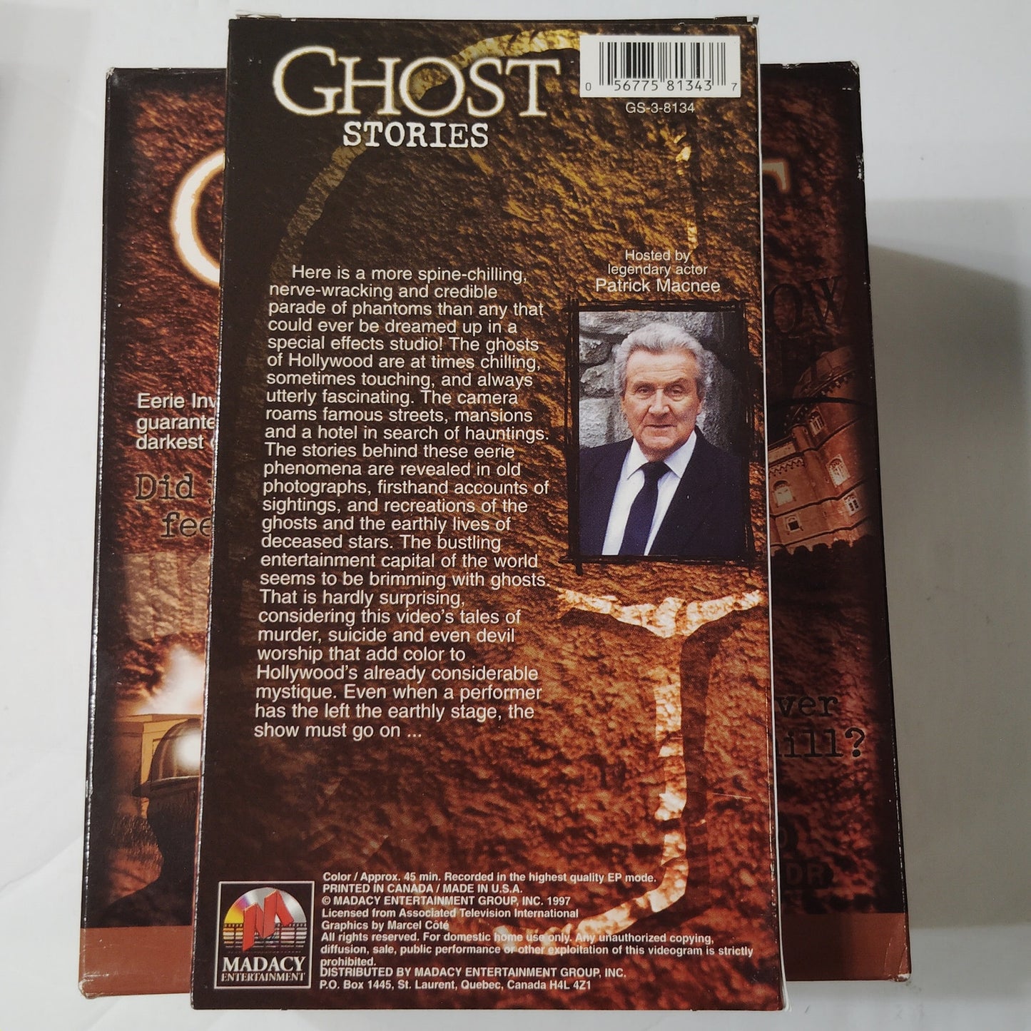 Ghost Stories VHS 6‑Tape Box Set 1997 Patrick Macnee Paranormal